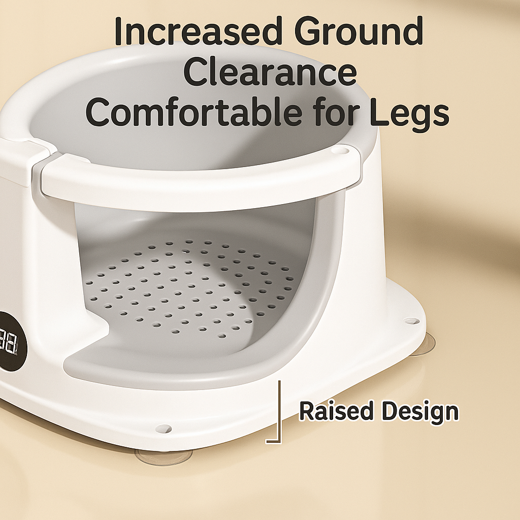 AGOGOLIFE Baby Bath Seat with Smart Temperature Display – Safe & Comfortable Infant Shower Chair