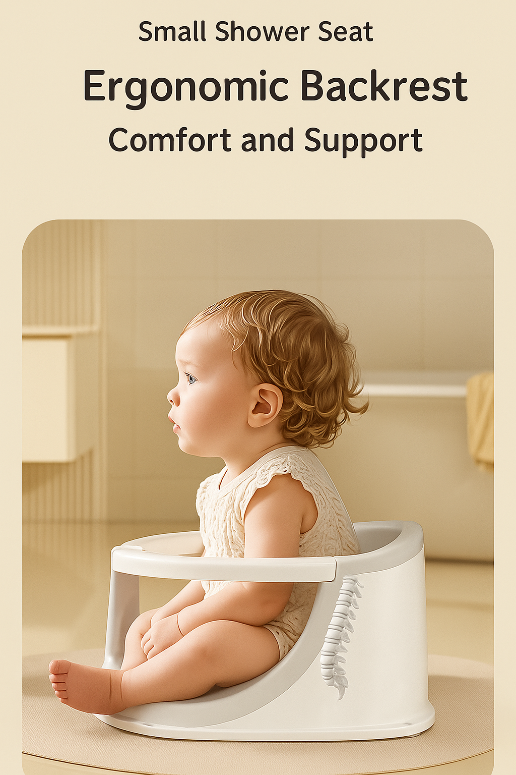 AGOGOLIFE Baby Bath Seat with Smart Temperature Display – Safe & Comfortable Infant Shower Chair