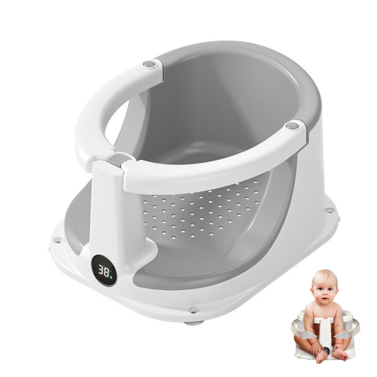 AGOGOLIFE Baby Bath Seat with Smart Temperature Display – Safe & Comfortable Infant Shower Chair
