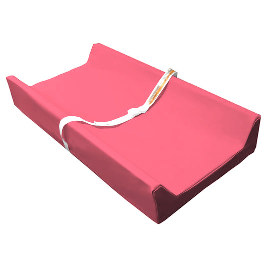 AGOGOLIFE BABY Changing Pad – Waterproof PU Leather, Soft Cushioned Mat with Safety Strap for Comfortable Nappy Changes-PINK
