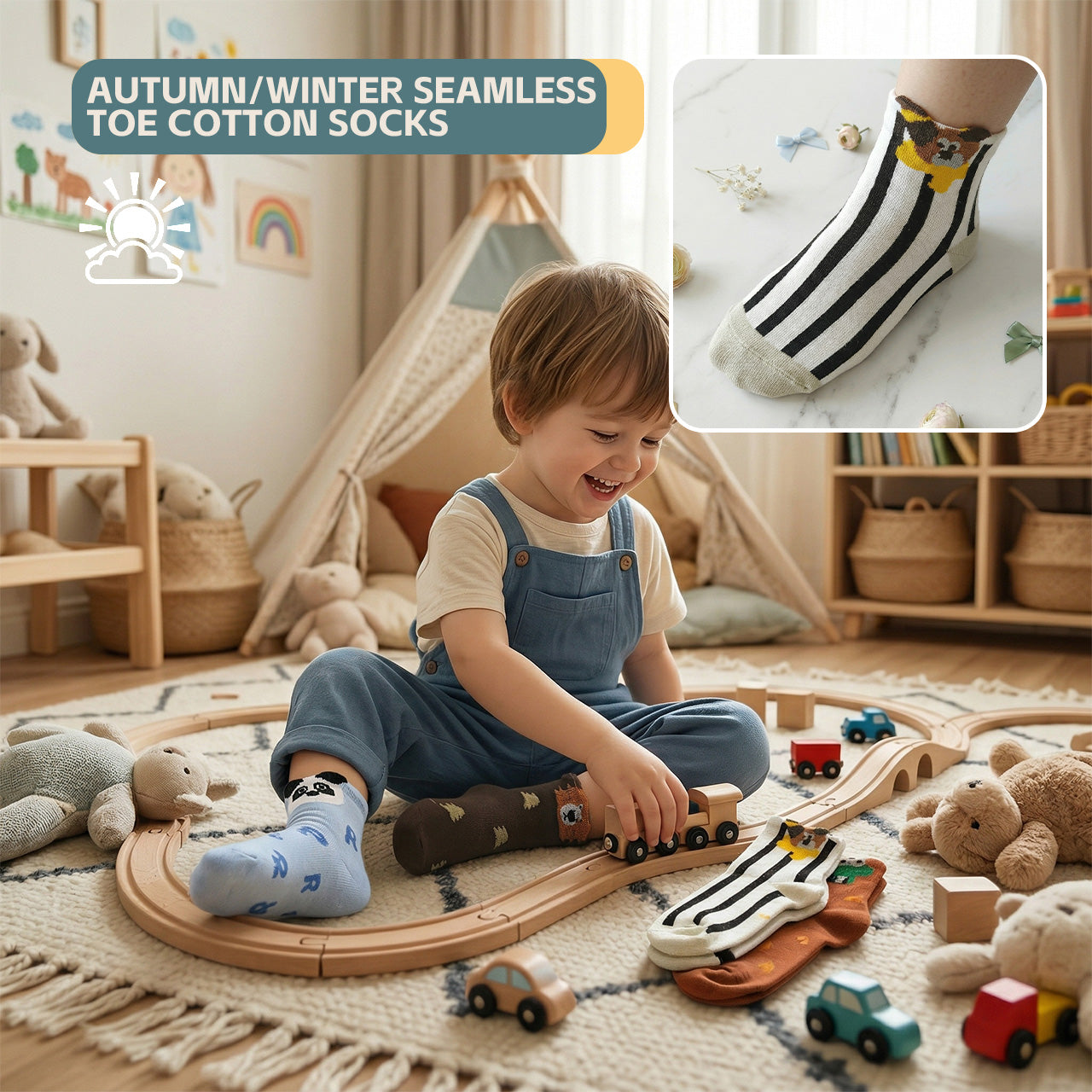 AGOGOLIFE Kids Cotton Socks – 5-Pack