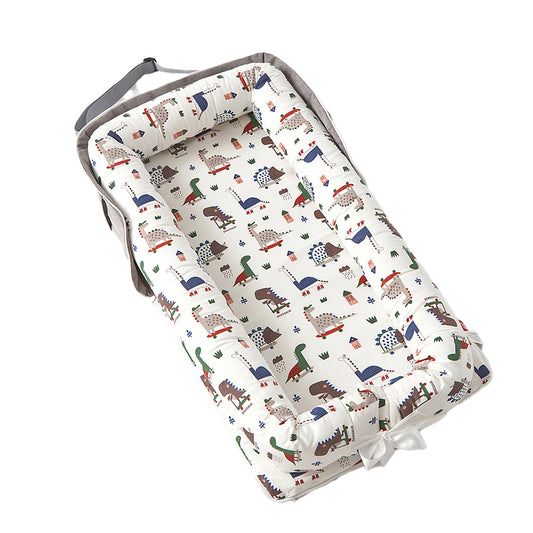 AGOGOLIFE  Baby Lounger – Portable Newborn Nest with Pillow & Foldable Mattress, Soft Cotton Crib for Travel or Home-48