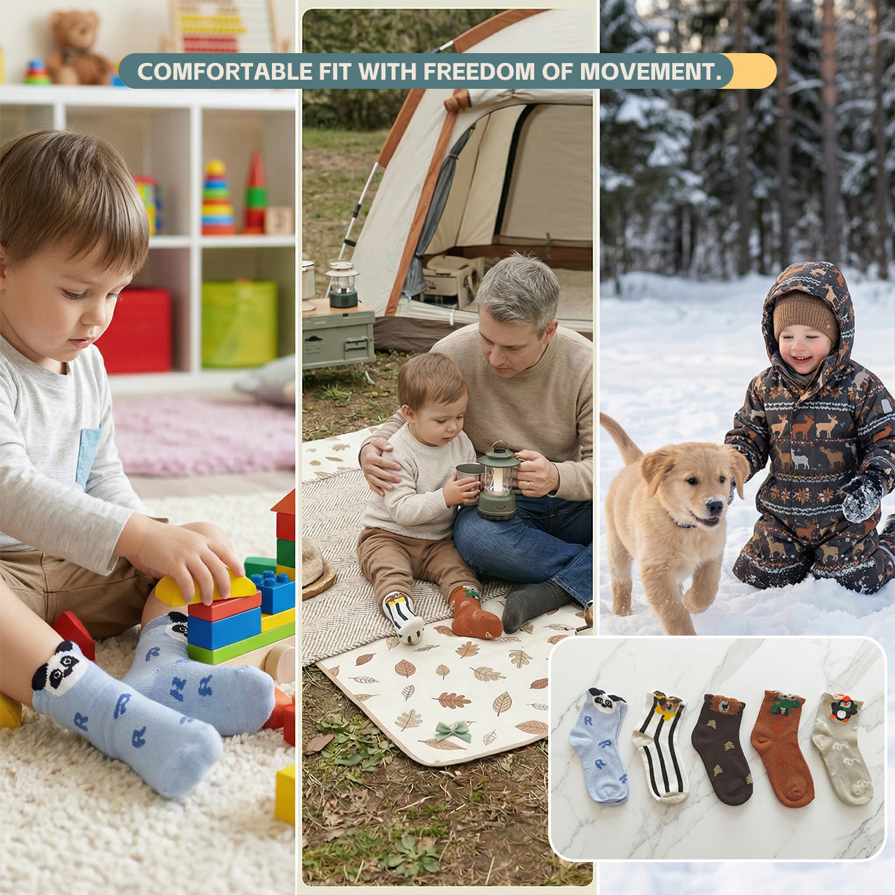 AGOGOLIFE Kids Cotton Socks – 5-Pack