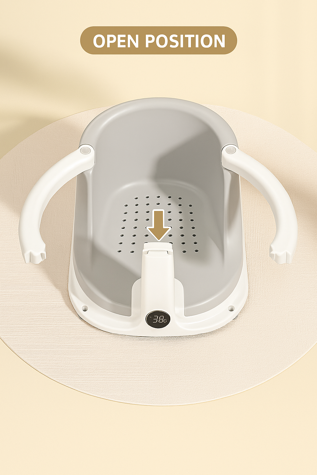 AGOGOLIFE Baby Bath Seat with Smart Temperature Display – Safe & Comfortable Infant Shower Chair