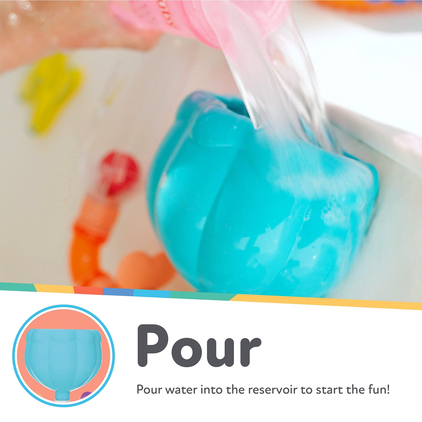 Interactive Kids Bath Waterfall Toy – Wall-Mounted Tub Playset with Pouring Cup, Spinning Gears, Water Valves & Shower Head – Fun Sensory Bath Toy for Toddlers and Babies